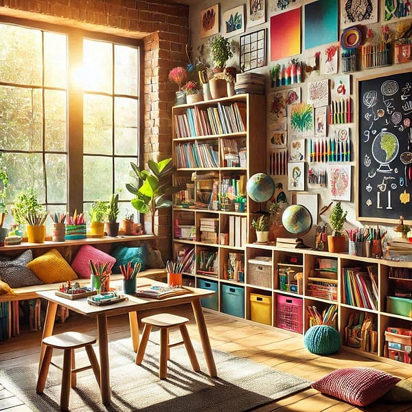fun homeschooling environment without people